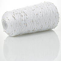 Infinity Yarn Намистини на Котонi № 702 білосніжний + срібло намистини (Пряжа нитки для в'язання)