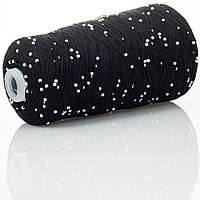 Infinity Yarn Намистини на Котонi № 707 чорний + білі намистини (Пряжа нитки для в'язання)