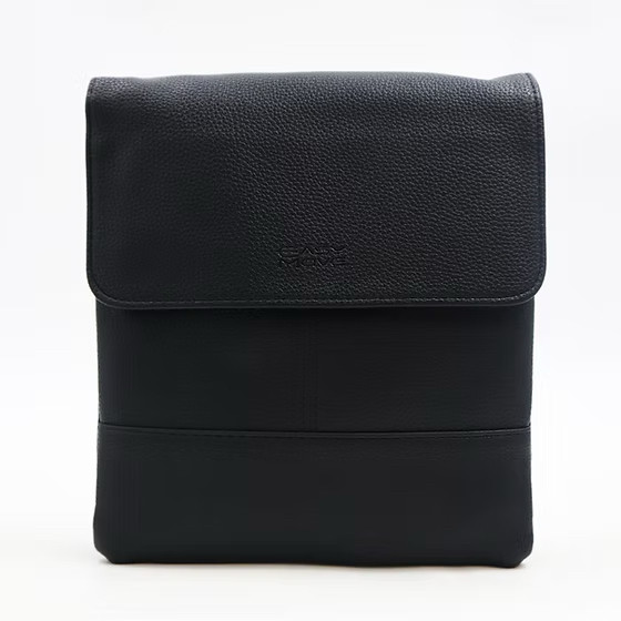 Чоловіча сумка з клапаном та довгим ремінцем 24*21 см зі штучної шкіри Cans, фото 1