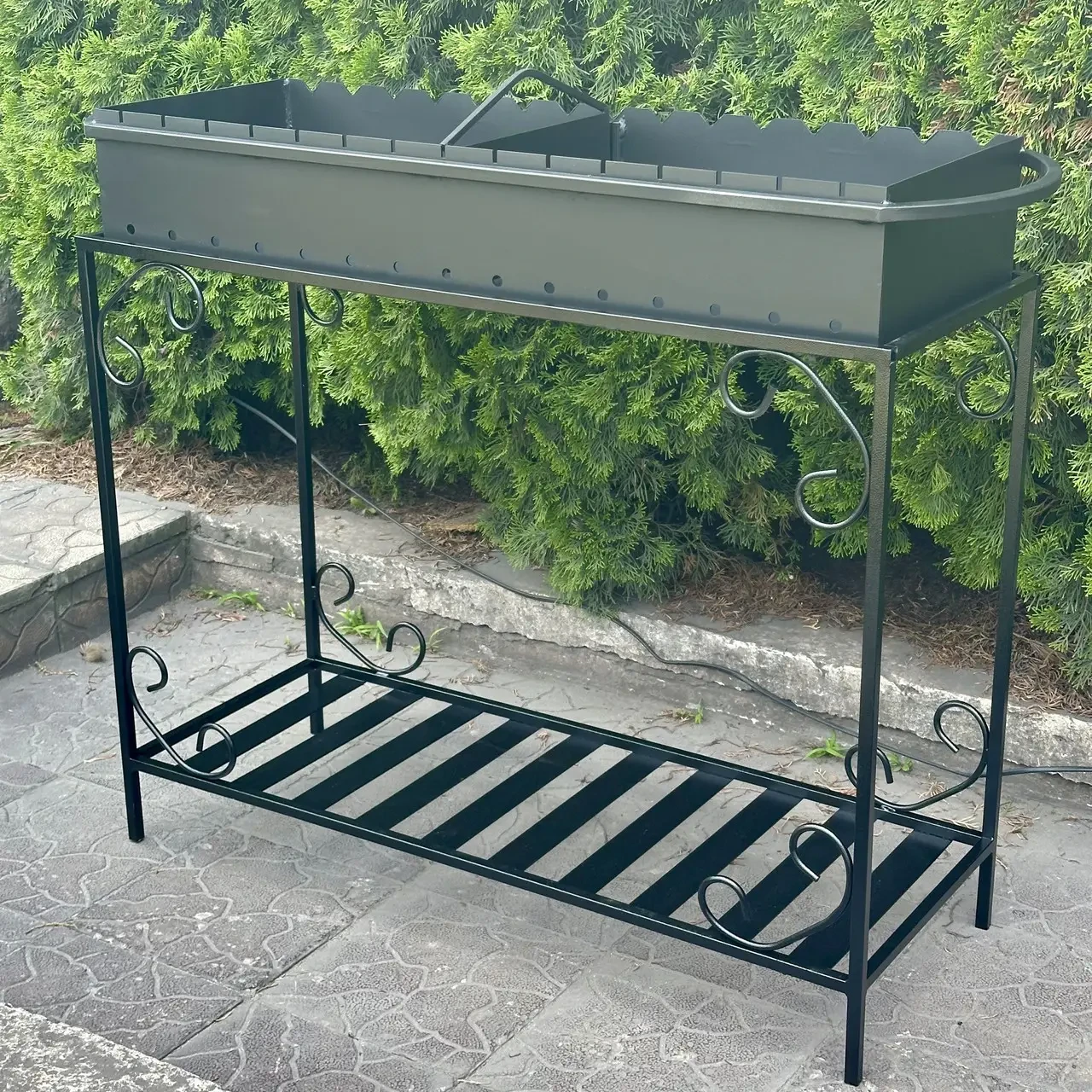 Мангал 15 шампурів 4 мм на дровнице (M15-4D), фото 1