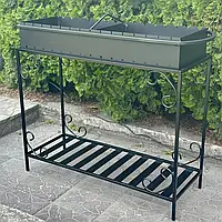 Мангал 15 шампурів 4 мм на дровнице (M15-4D)