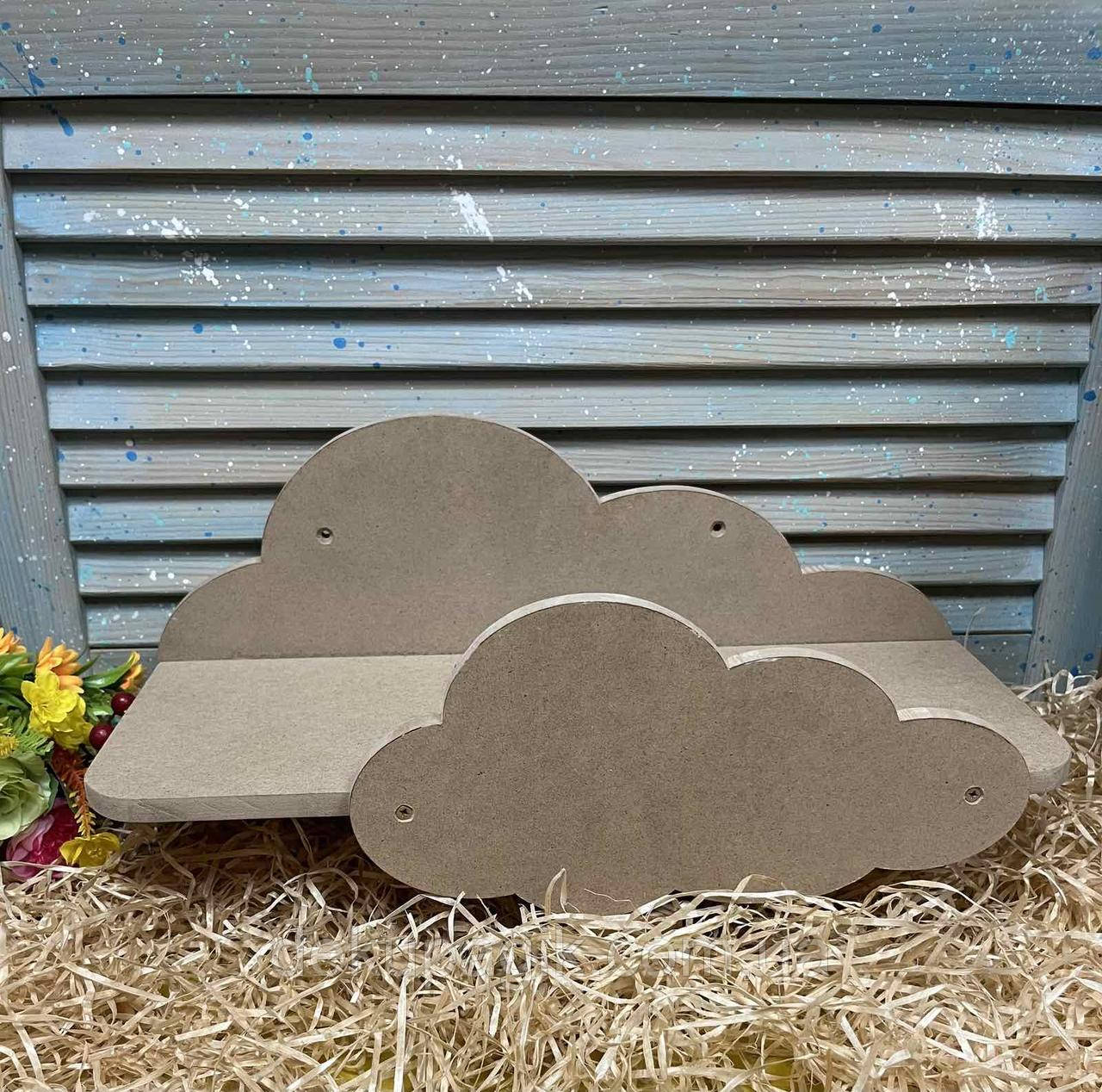 Поличка декоративна Хмаринки 40х17х34см (мдф 1см), фото 1