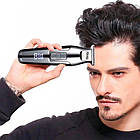 Акумуляторна машинка для стриження волосся й бороди вусів DSP 90286 набір із насадками бездротовий тример, фото 4