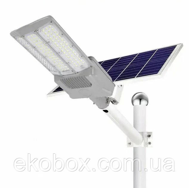 Вуличний ліхтар Vargo HYBRID Solar із сонячною батареєю + 220 V на стовп 3VPP, 1 режим, 300 W, ip65, вбудований, фото 1