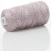 Infinity Yarn Намистини на Котонi № 713 бузкова пудра сірий + білі намистини (Пряжа нитки для в'язання)