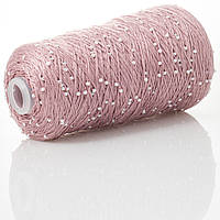 Infinity Yarn Намистини на Котонi № 717 пудра + білі намистини (Пряжа нитки для в'язання)