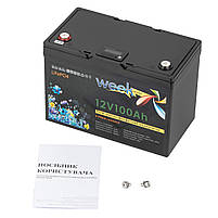 Літій-ферумний акумулятор Weekender LiFePO4 з LCD-дисплеєм 12V 100AH FT12100 display, фото 2