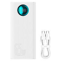 Повербанк Baseus Amblight Digital Display 26800mAh 65W QC3.0 PD3.0 4xUSB/Type-C/Lightning/microUSB білий (P10022402223-00), фото 6