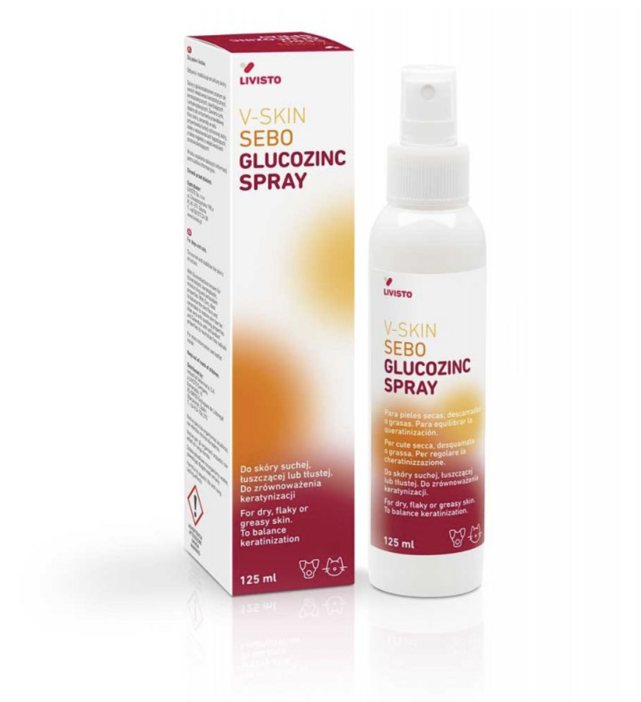 V-SKIN Себо спрей ГлюкоЦинк, 125 мл, Livisto, фото 1