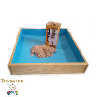 Пісочниця дерев'яна для сухого та кінетичного піску 45*45 см