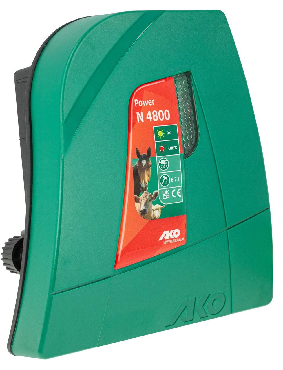 Електизатор 220в (електропастух) Power N 4800, для коней, КРС, овець, коз і кабанів, 6.7 Дж, AKO Німеччина