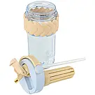 Стакан для води Kite K25-1231-1, 900 мл, бежево-блакитний, фото 4