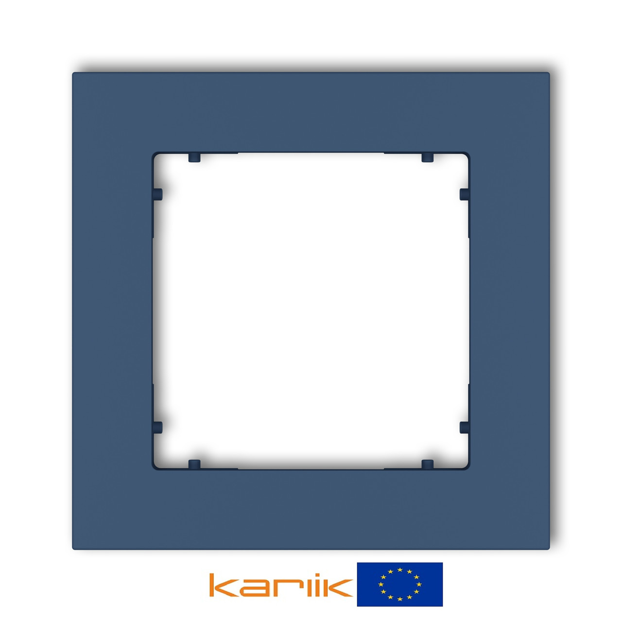 Рамка 1-місна Karlik MINI 64MR-1 темно-синя універсальна (для розеток і вимикачів), фото 1