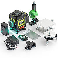 Лазерный уровень Hilda 4D 16 линий 360 градусов с дисплеем ОРИГИНАЛ! Зеленый луч 4Д