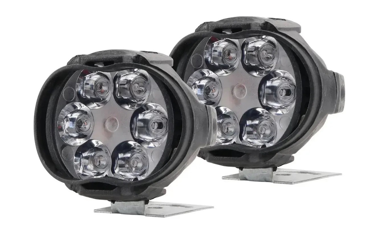 Фара світлодіодна для мото, авто, спецтехніки, 6 LED  IP67, пасивне охолодження, фото 1
