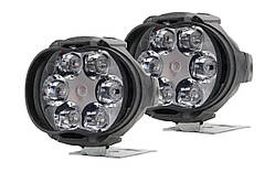 Фара світлодіодна для мото, авто, спецтехніки, 6 LED  IP67, пасивне охолодження
