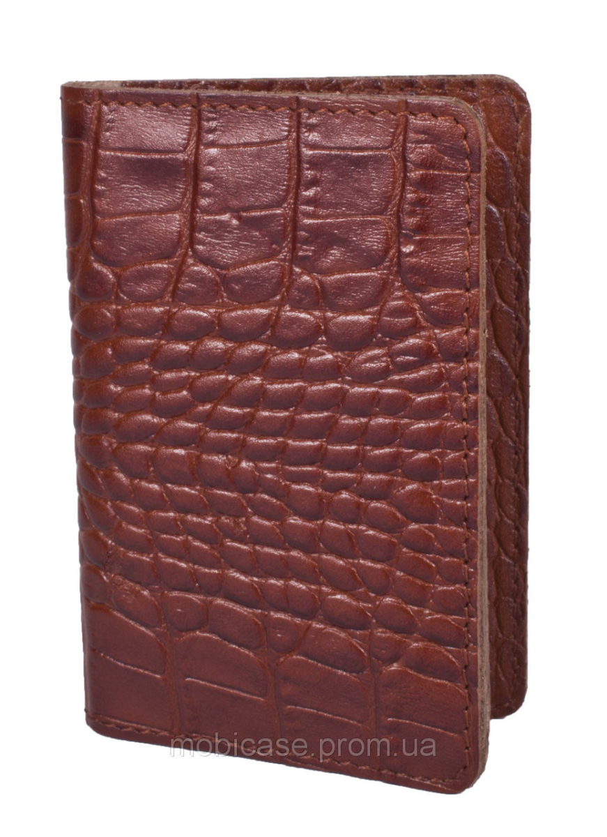 Холдер для візиток і пластикових карт "BOOK" VIP (KROCO коричневий)