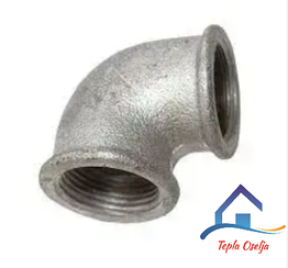 Коліно чавунне оцинковане 1/2" 90° (внутрішнє - внутрішнє)