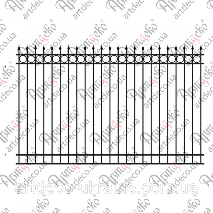 Кована огорожа, паркан 3000х1900.(КО-39).КОМПЛЕКТ ЕЛЕМЕНТІВ, фото 1
