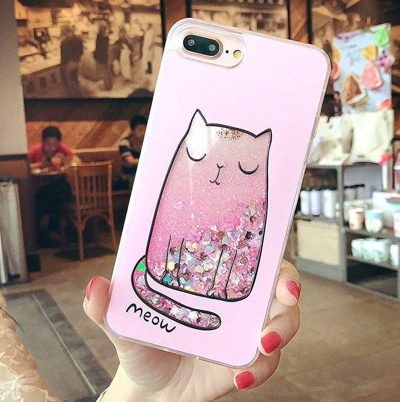

Чехол Жидкий Блеск с мультяшными рисунками для Iphone 6/7/8