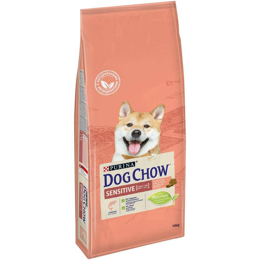 

Dog Chow Adult Sensitive сухий корм з лососем для дорослих собак (14кг)