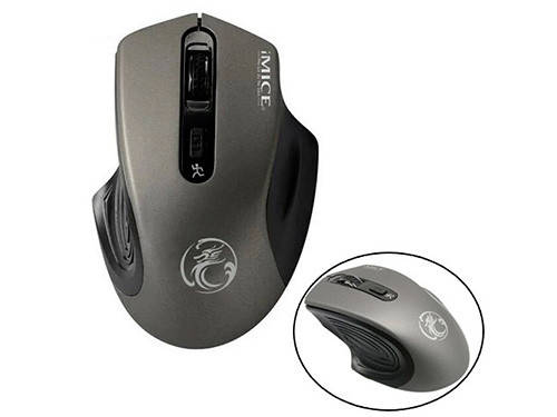 

Беспроводная игровая мышь мышка ТИХАЯ 2000dpi iMice G-1800, серая