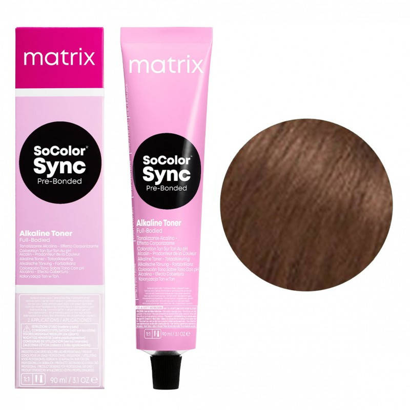 

Крем-краска для волос без аммиака Matrix SoColor Sync 7VM Блондин перламутровый шоколадный 90 мл