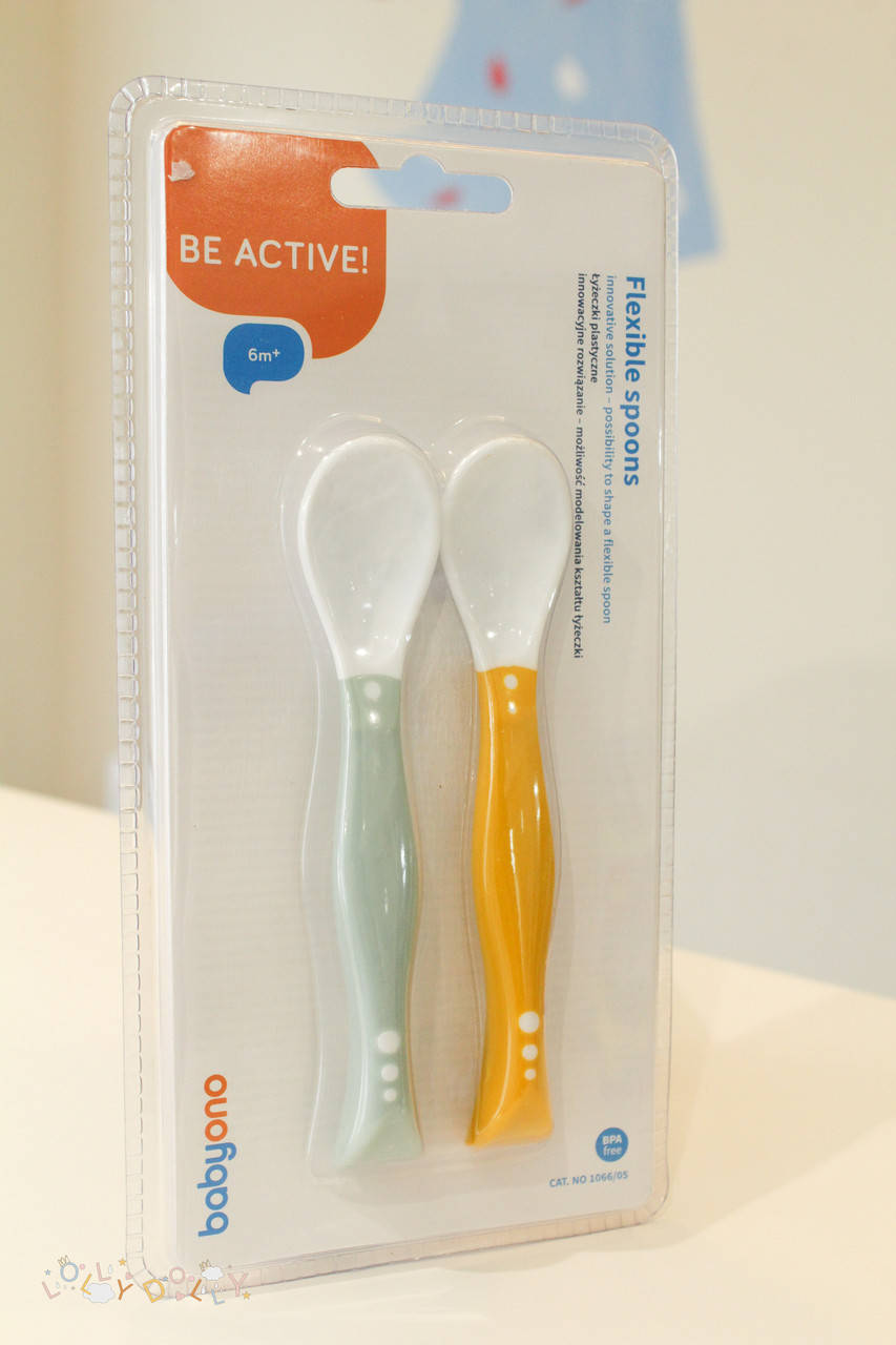 

Ложечки 2 шт пластичные Babyono, grey/yellow