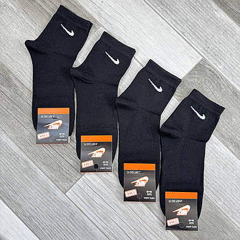 Шкарпетки жіночі демісезонні бавовна середні Nike, Туреччина, розмір 36-40, чорні, 05116