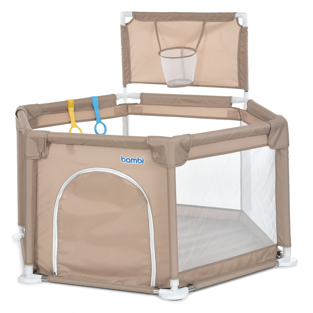 Манеж дитячий ігровий BAMBI MR 1340-BG бежевий "tovarka", фото 1