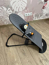 Дитячий шезлонг (крісло-гойдалка) сірий, фото 4