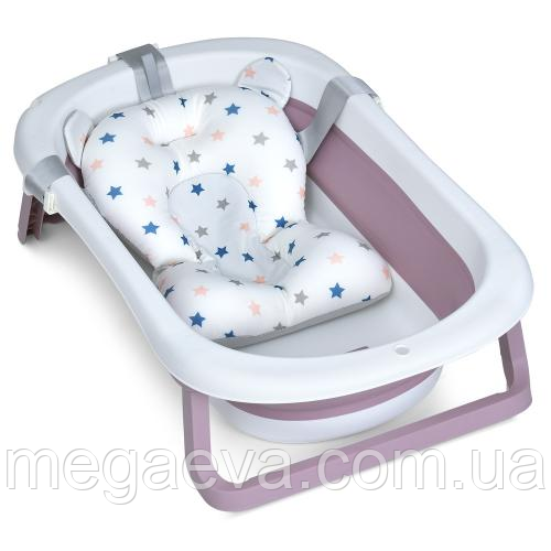 Ванна дитяча складна з матрациком El Camino Plus ME 1151 Lilac