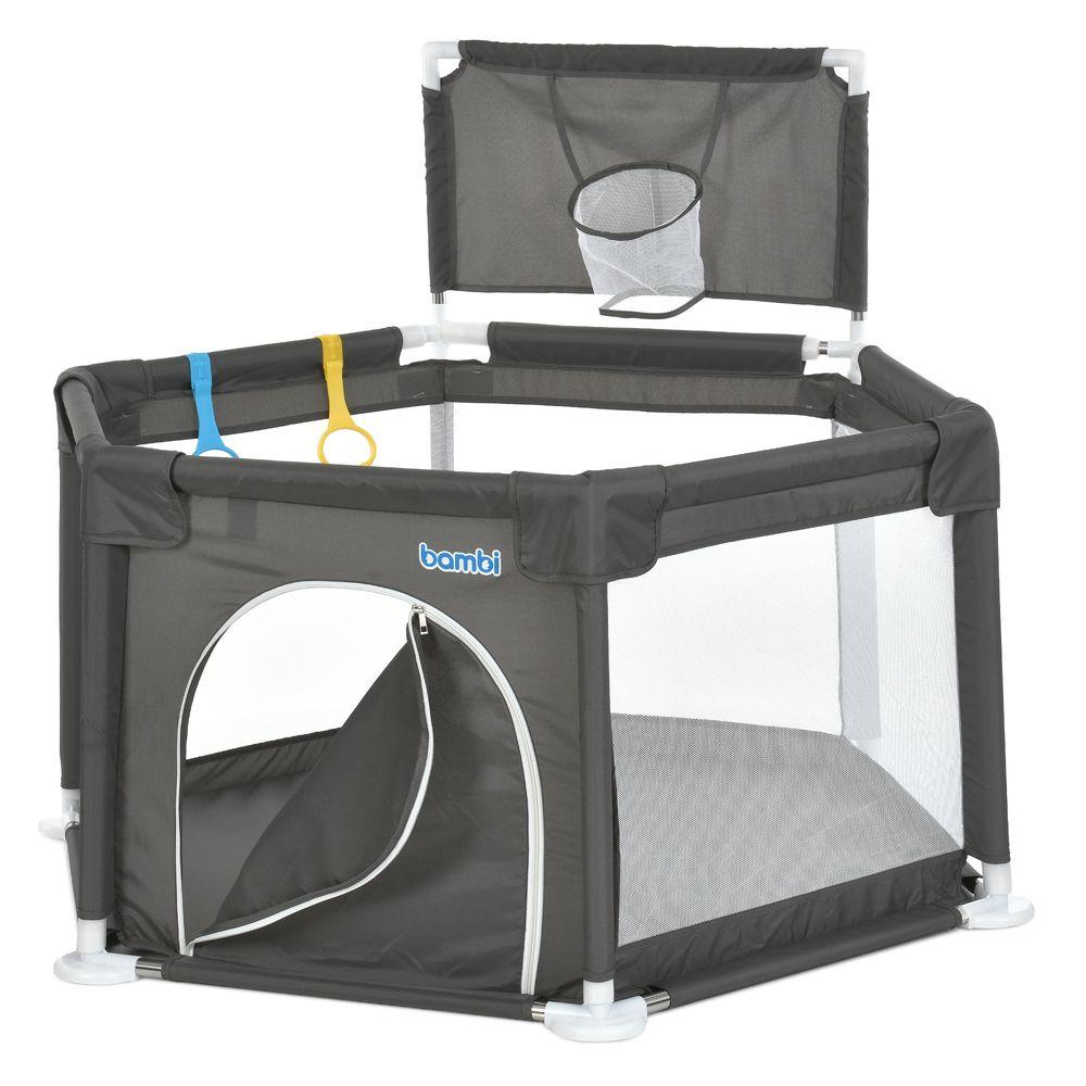 Манеж дитячий ігровий BAMBI MR 1340-G графітовий "tovarka", фото 1