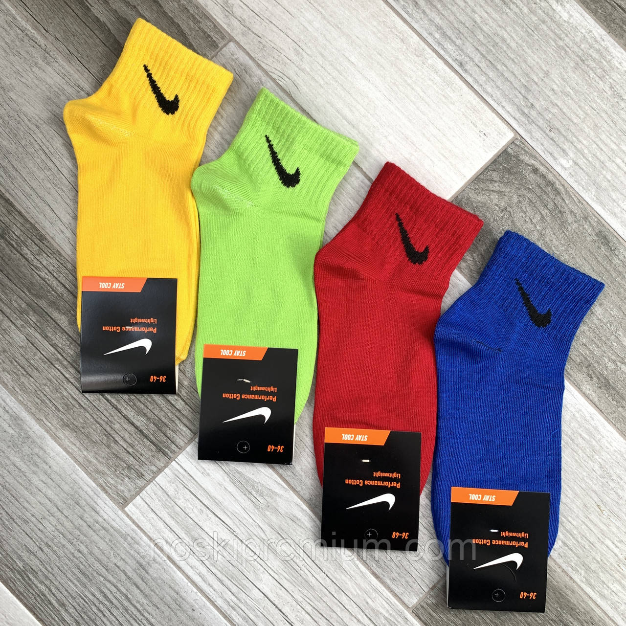 Шкарпетки жіночі демісезонні бавовна короткі Nike Performance Tennis, розмір 36-40, асорті, 05171, фото 1