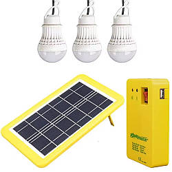 Лампочка світлодіодна на сонячній панелі 3шт, Power Master 8905 / Акумуляторна підвісна лампа-ліхтар