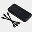 Power Bank на 10000mAh, 22,5W +3кабеля, INKAX PBQ-08 / Зовнішній портативний акумулятор / Павербанк, фото 7