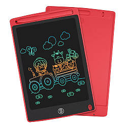 Графічний планшет для малювання + стилус 10", LCD Writing Tablet, Червоний/Бузковий планшет для записів