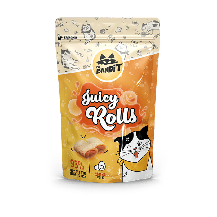 Соковиті роли з жовтком для котів Mr. Bandit, 40 г, фото 1