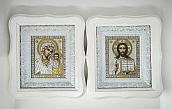 Ікони для Таїнства Вінчання "Спаситель і Богородиця" 22×20×4,5см