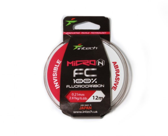 Флюорокарбон Intech Micron FC 12м 0.21mm (2.97kg/6.6lb) Японія, фото 1