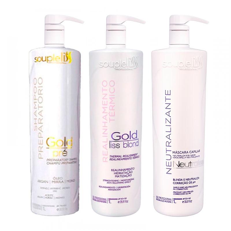 Набір кератину SoupleLiss Gold Liss Blond для блонду
