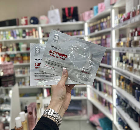Відбілююча тонізуюча маска для обличчя Medi-Peel Glutathione Toning Tox Mask 25мл, фото 1