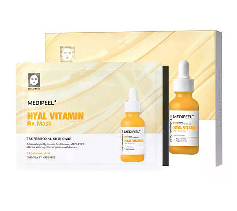 Зволожуюча маска для обличчя Medi-Peel Hyal Vitamin Rx.Mask 25мл, фото 4