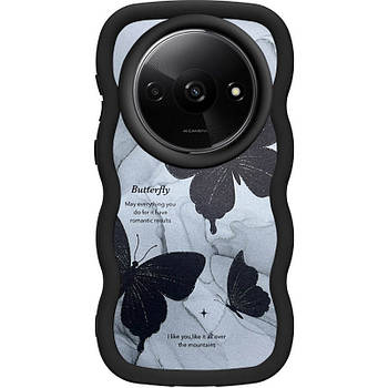 Чохол TPU Cloudy Pictures для Xiaomi Redmi A3 / Poco C61 4G Butterflies