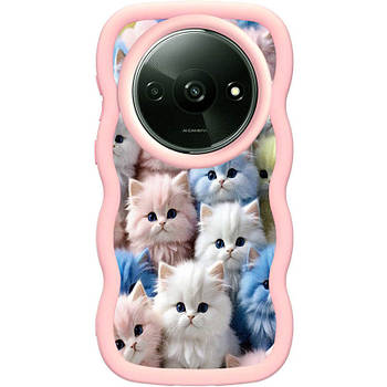 Чохол TPU Cloudy Pictures для Xiaomi Redmi A3 / Poco C61 4G Kittens