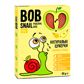 Цукерки фруктові натуральні Яблуко-Груша Bob Snail 60г