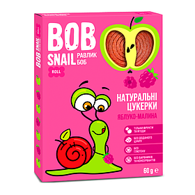 Цукерки фруктові натуральні Яблуко-Малина Bob Snail 60г