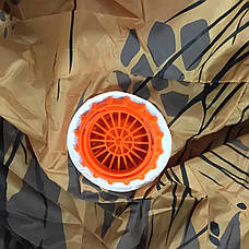 Дитячий надувний костюм динозавра Тиранозавра RESTEQ, косплей T-Rex, костюм для свята та карнавалу, коричневий, зріст 90–130 см, фото 2