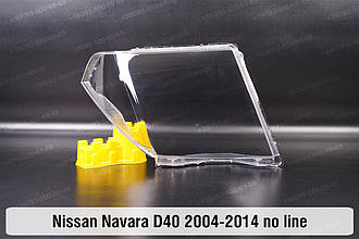 Скло фари Nissan Navara D40 (2004-2010) без полоски праве