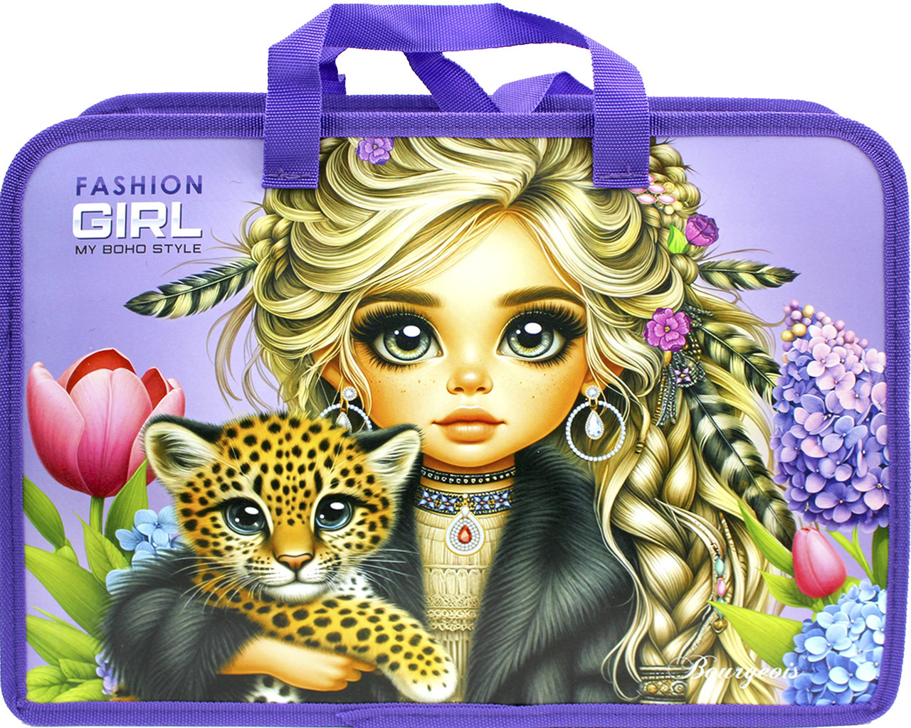 Папка A4+ №Р0263 "Fashion Girl" на блиск. з довгою ручкою(5)(100), фото 1